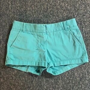 JCrew green chino shorts